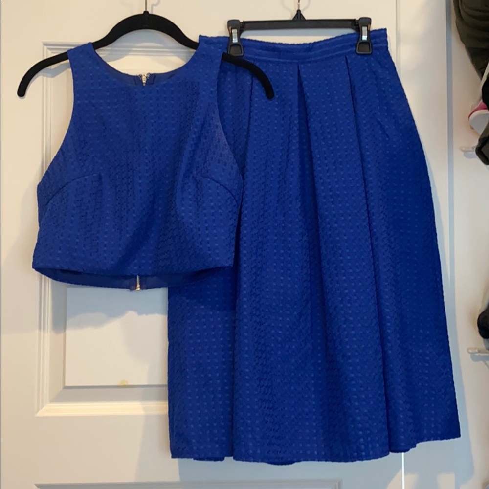 Kentucky Blue Crop and full skirt set